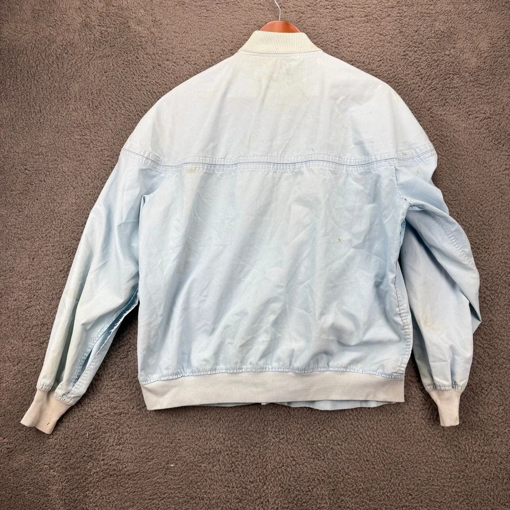 Vintage Sears The Mens Store‎ Bomber Jacket Mens Light Blue Outerwear